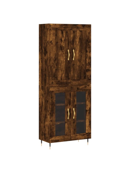 Kõrge kapp, suitsutatud tamm, 69,5 x 34 x 180 cm, tehispuit