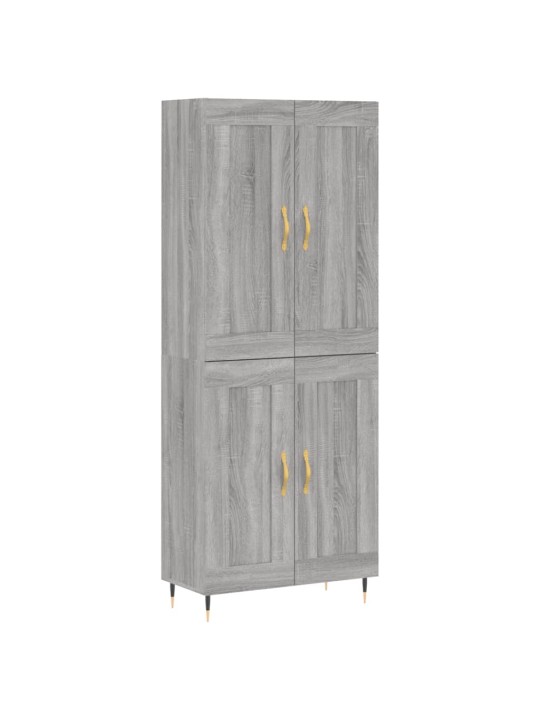 Kõrge kapp, hall sonoma tamm, 69,5 x 34 x 180 cm, tehispuit