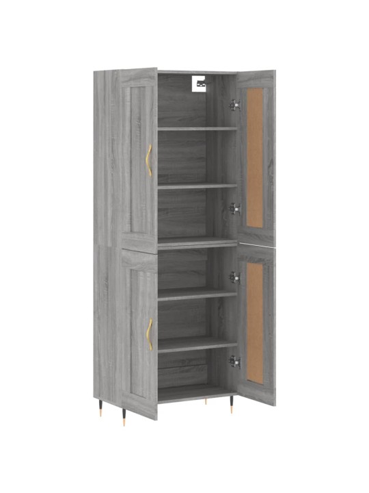 Kõrge kapp, hall sonoma tamm, 69,5 x 34 x 180 cm, tehispuit