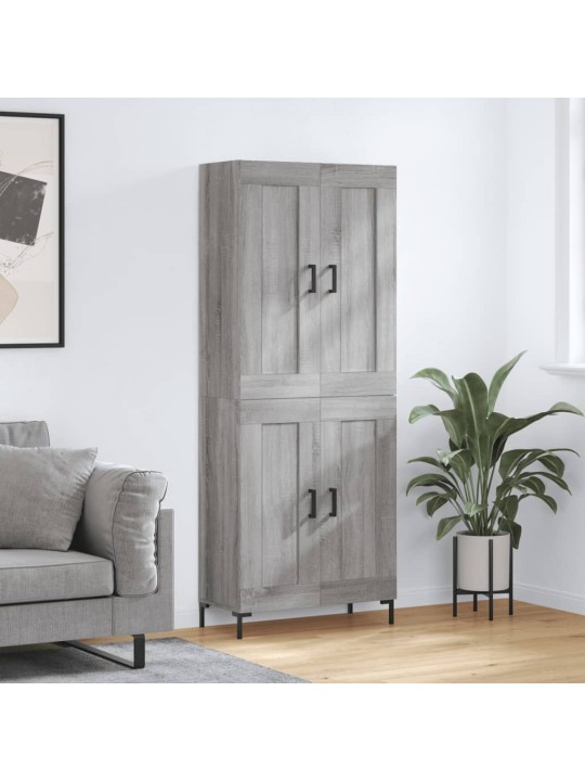Kõrge kapp, hall sonoma tamm, 69,5 x 34 x 180 cm, tehispuit