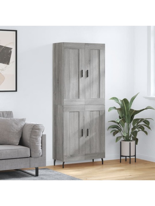 Kõrge kapp, hall sonoma tamm, 69,5 x 34 x 180 cm, tehispuit