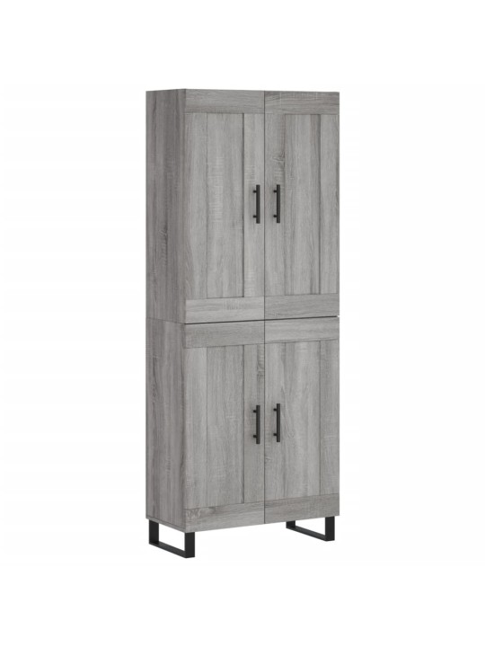 Kõrge kapp, hall sonoma tamm, 69,5 x 34 x 180 cm, tehispuit