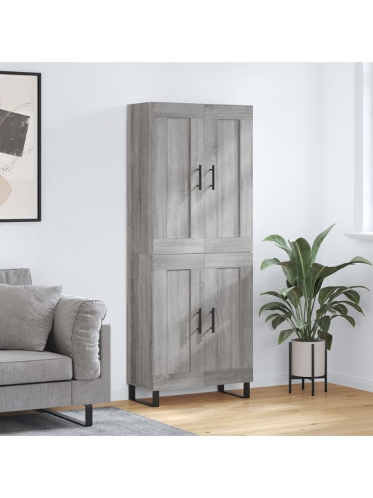 Kõrge kapp, hall sonoma tamm, 69,5 x 34 x 180 cm, tehispuit