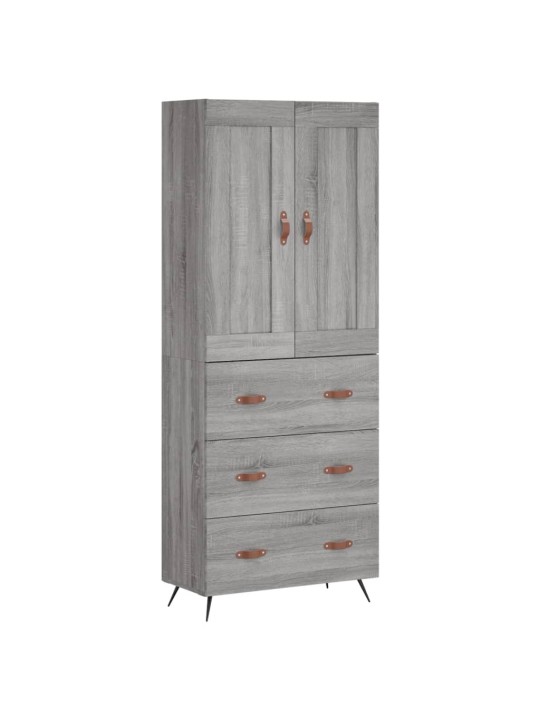 Kõrge kapp, hall sonoma tamm, 69,5 x 34 x 180 cm, tehispuit