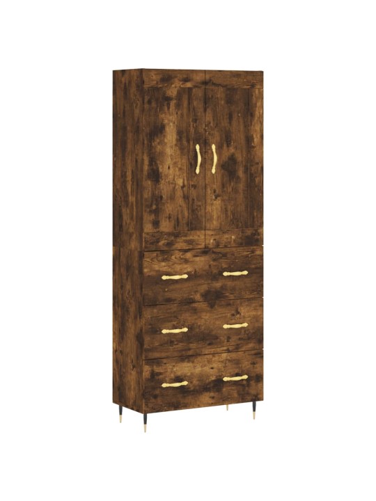 Kõrge kapp, suitsutatud tamm, 69,5 x 34 x 180 cm, tehispuit