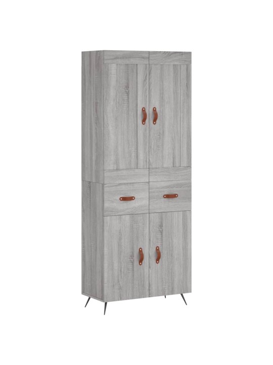 Kõrge kapp, hall sonoma tamm, 69,5 x 34 x 180 cm, tehispuit