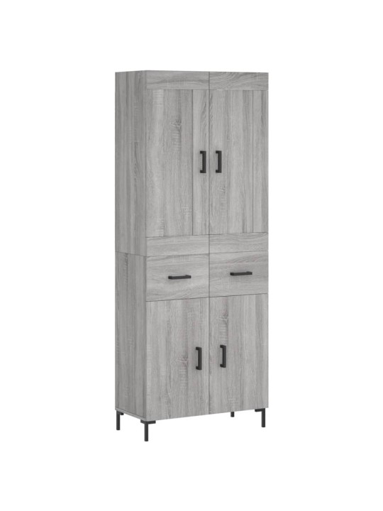 Kõrge kapp, hall sonoma tamm, 69,5 x 34 x 180 cm, tehispuit