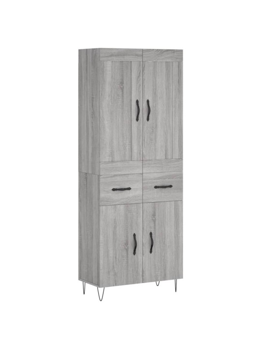 Kõrge kapp, hall sonoma tamm, 69,5 x 34 x 180 cm, tehispuit
