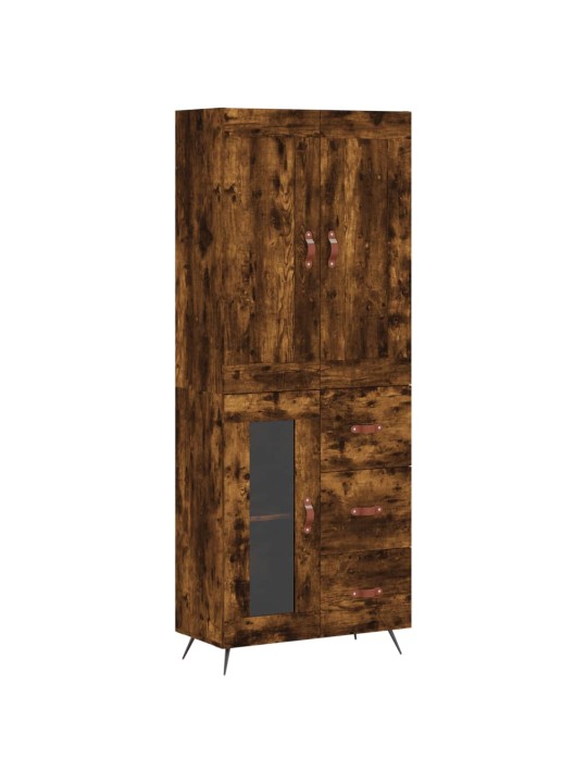 Kõrge kapp, suitsutatud tamm, 69,5 x 34 x 180 cm, tehispuit
