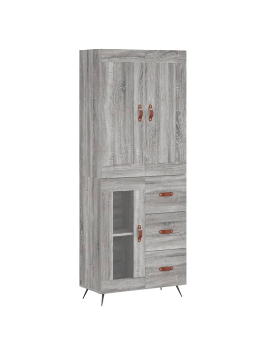 Kõrge kapp, hall sonoma tamm, 69,5 x 34 x 180 cm, tehispuit