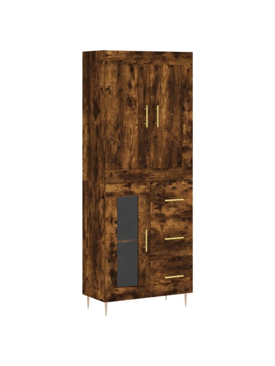 Kõrge kapp, suitsutatud tamm, 69,5 x 34 x 180 cm, tehispuit