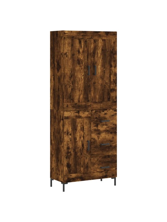 Kõrge kapp, suitsutatud tamm, 69,5 x 34 x 180 cm, tehispuit