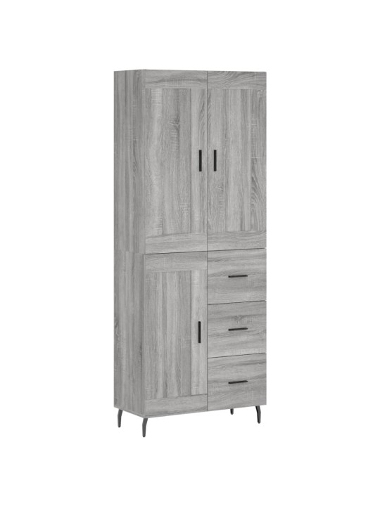Kõrge kapp, hall sonoma tamm, 69,5 x 34 x 180 cm, tehispuit