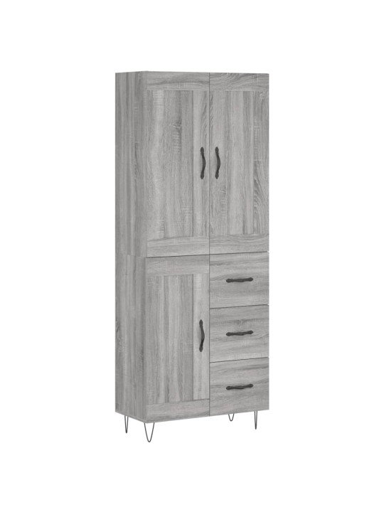 Kõrge kapp, hall sonoma tamm, 69,5 x 34 x 180 cm, tehispuit