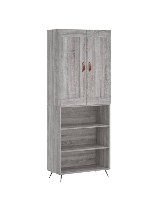 Kõrge kapp, hall sonoma tamm, 69,5 x 34 x 180 cm, tehispuit