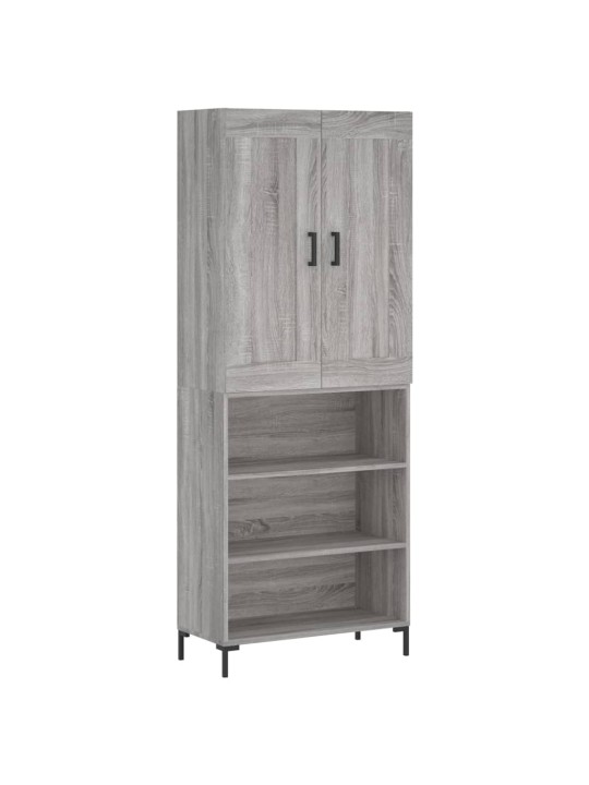 Kõrge kapp, hall sonoma tamm, 69,5 x 34 x 180 cm, tehispuit