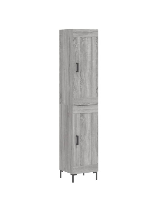 Kõrge kapp, hall sonoma tamm, 34,5x34x180 cm, tehispuit