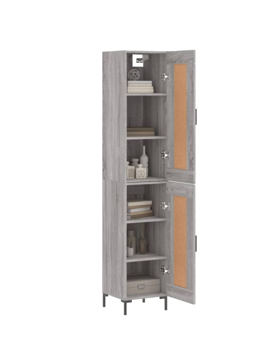 Kõrge kapp, hall sonoma tamm, 34,5x34x180 cm, tehispuit