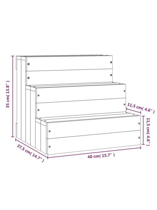 Lemmiklooma trepp, 40 x 37,5 x 35 cm, männipuit