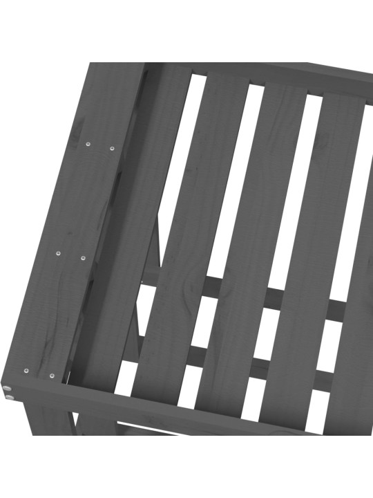 Õue küttepuude alus, hall, 108 x 52 x 74 cm, männipuit