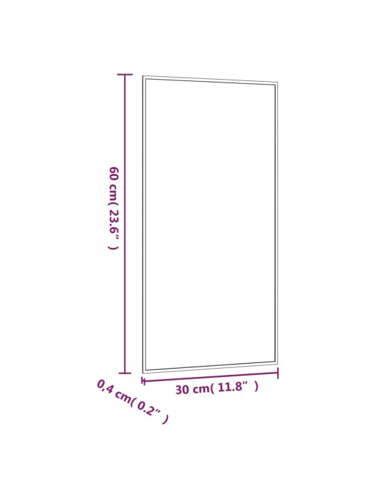 Seinapeegel, 30 x 60 cm, klaas, ristkülik