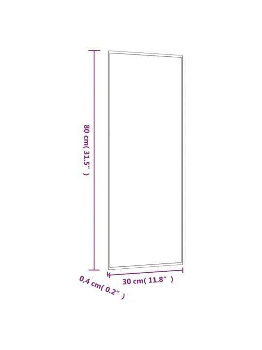 Seinapeegel, 30 x 80 cm, klaas, ristkülik