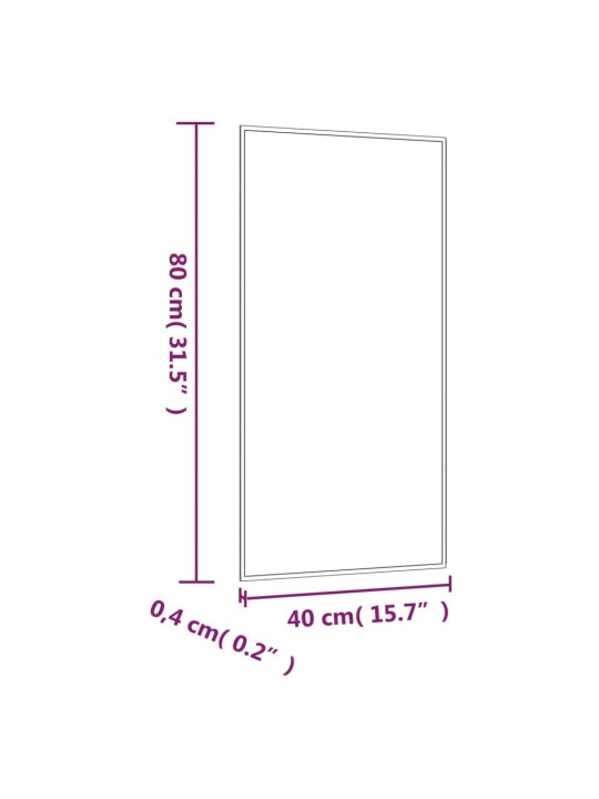 Seinapeegel, 40 x 80 cm, klaas, ristkülik