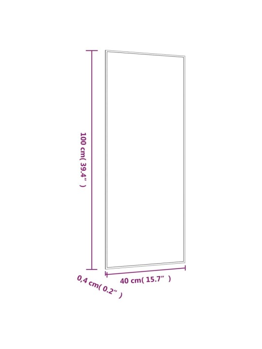 Seinapeegel, 40 x 100 cm, klaas, ristkülik