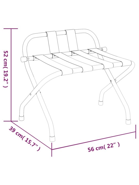 Seljatoega pagasialus, must, 56 x 39 x 52 cm