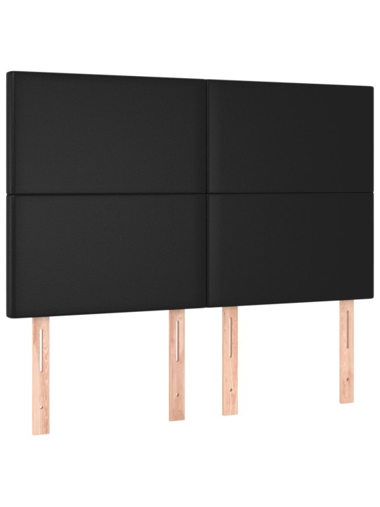 KONTINENTAALVOODI MADRATSIGA, MUST, 140X200 CM, KUNSTNAHK