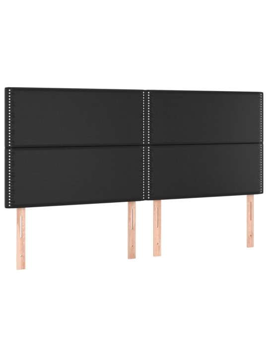 KONTINENTAALVOODI MADRATSIGA, MUST, 160X200 CM, KUNSTNAHK
