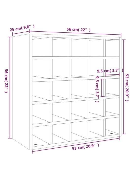 Veinikapp, must, 56 x 25 x 56 cm, männipuit