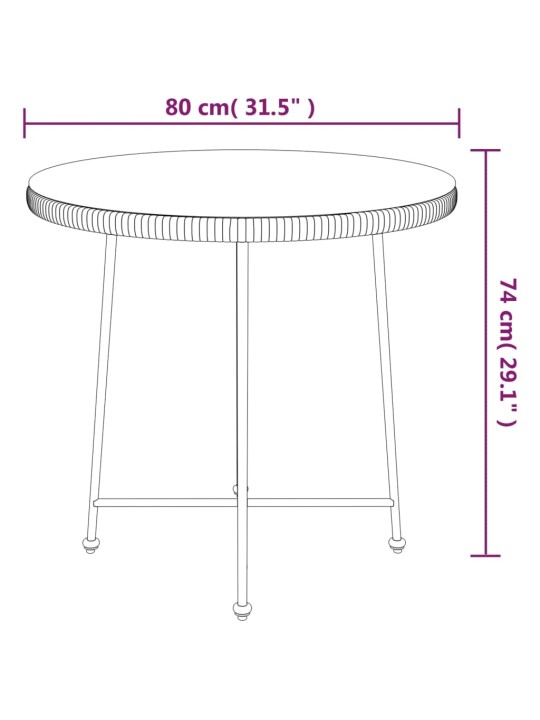 Söögilaud ø80 cm , karastatud klaas ja teras