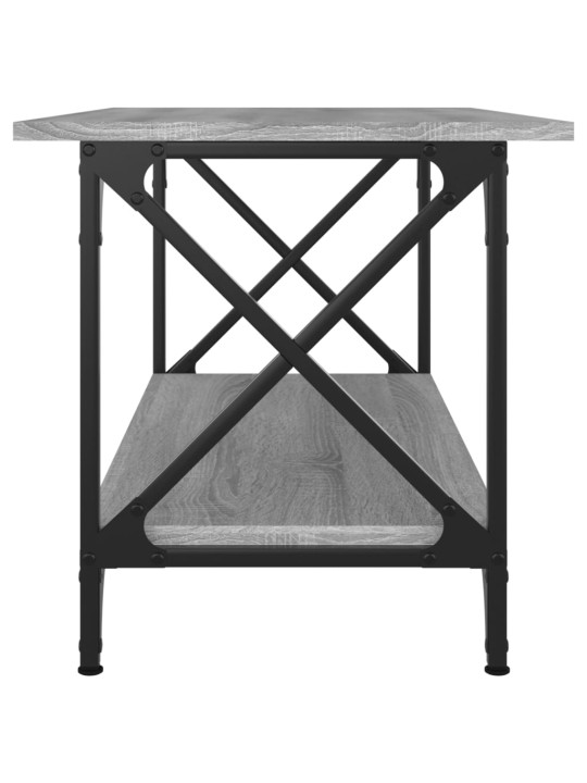 Diivanilaud, hall sonoma tamm, 80 x 45 x 45cm, tehispuit ja raud