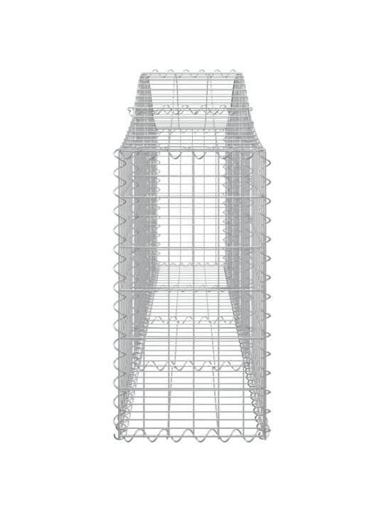 Kaarekujulised gabioonkorvid 8 tk, 200x30x60/80 cm, raud