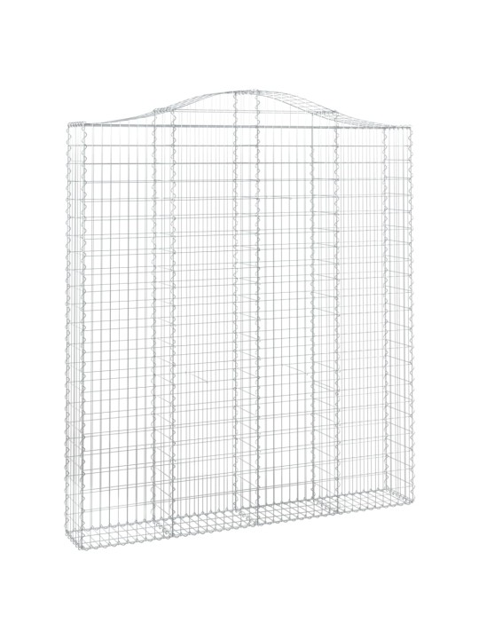 KAAREKUJULISED GABIOONKORVID 6 TK, 200X30X220/240 CM, RAUD