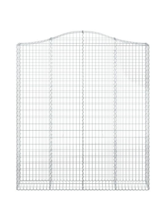 KAAREKUJULISED GABIOONKORVID 6 TK, 200X30X220/240 CM, RAUD