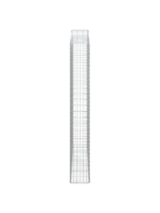 KAAREKUJULISED GABIOONKORVID 6 TK, 200X30X220/240 CM, RAUD