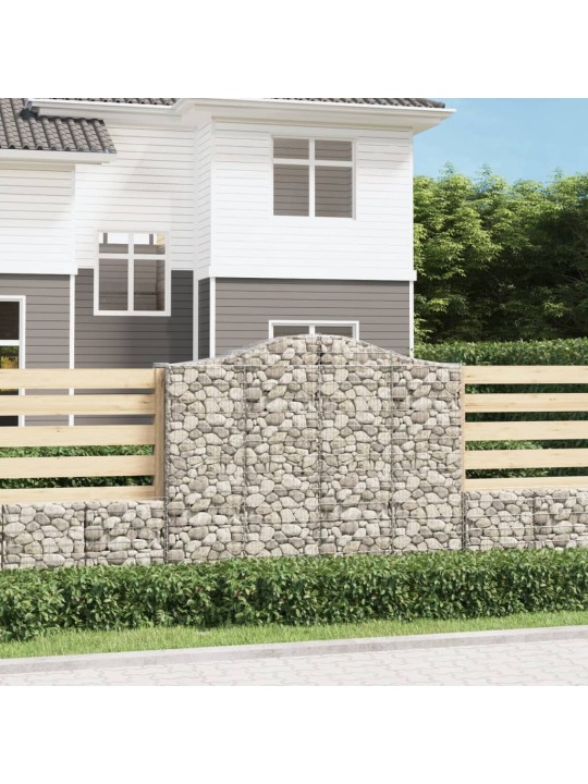 KAAREKUJULISED GABIOONKORVID 25 TK, 200X50X160/180 CM, RAUD