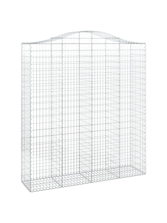 KAAREKUJULISED GABIOONKORVID 10 TK, 200X50X220/240 CM, RAUD