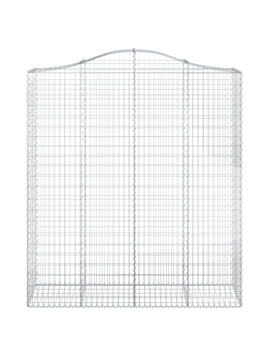 KAAREKUJULISED GABIOONKORVID 10 TK, 200X50X220/240 CM, RAUD