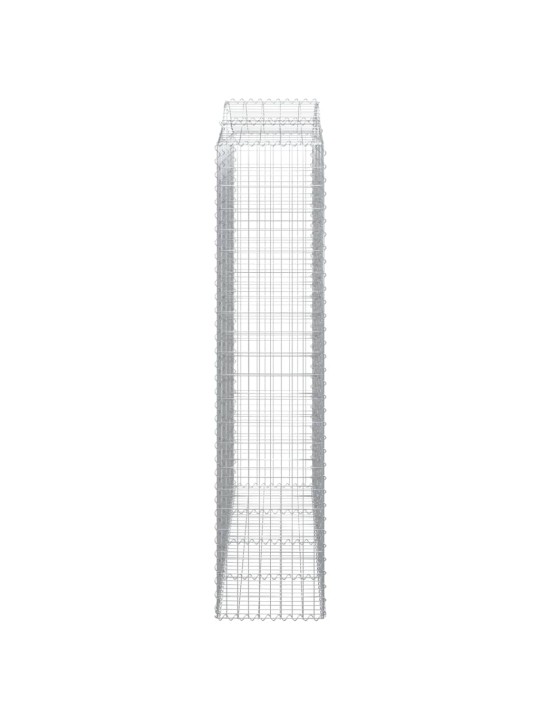 KAAREKUJULISED GABIOONKORVID 10 TK, 200X50X220/240 CM, RAUD