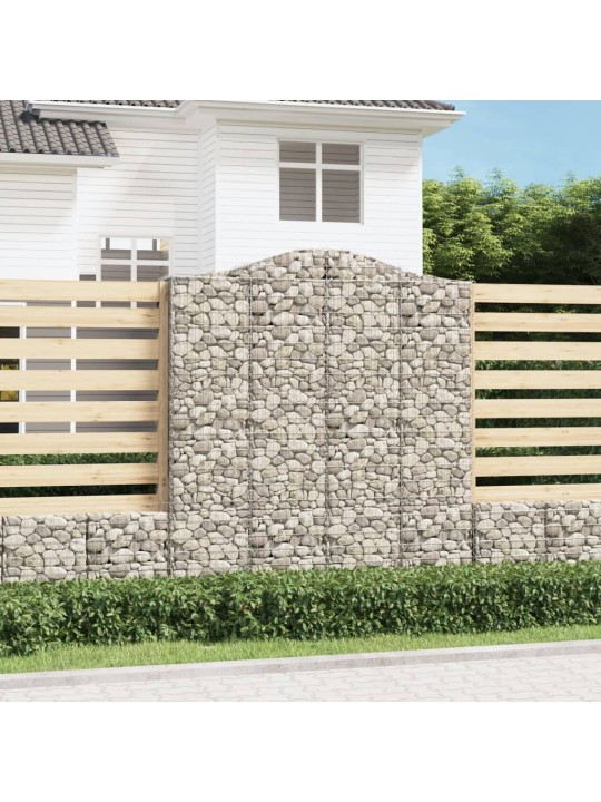 KAAREKUJULISED GABIOONKORVID 10 TK, 200X50X220/240 CM, RAUD