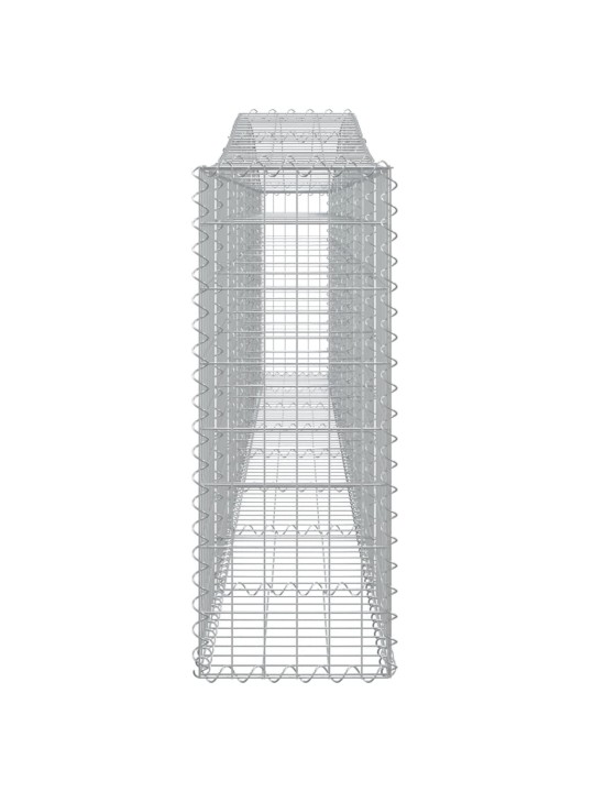 Kaarekujulised gabioonkorvid 15 tk, 400x30x80/100 cm, raud