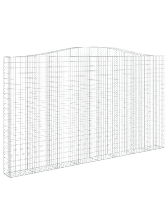 Kaarekujulised gabioonkorvid 6 tk, 400x30x220/240 cm, raud