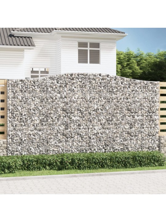 Kaarekujulised gabioonkorvid 6 tk, 400x30x220/240 cm, raud