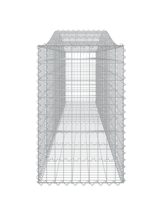 Kaarekujulised gabioonkorvid 2 tk, 400x50x80/100 cm, raud