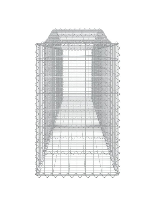 Kaarekujulised gabioonkorvid 9 tk, 400x50x80/100 cm, raud