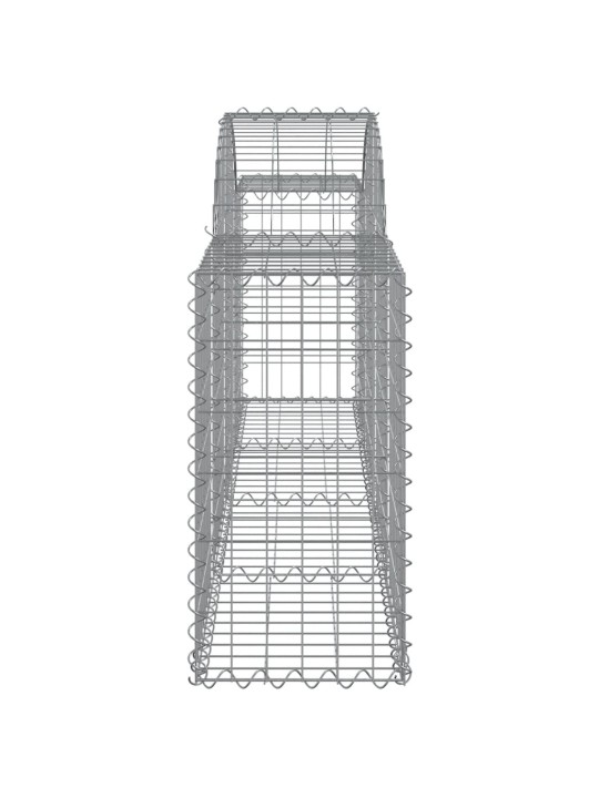 Kaarekujulised gabioonkorvid 2 tk, 200x30x60/80 cm, raud