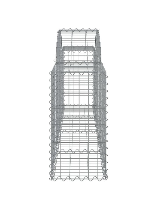 Kaarekujulised gabioonkorvid 3 tk, 200x30x60/80 cm, raud